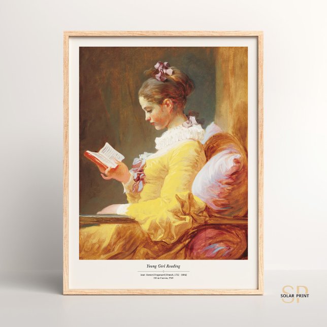 Affiche Jean-Honoré Fragonard Une Jeune Lecture Art (Créateur téléchargé)