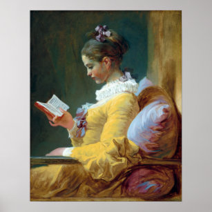Affiche Jean-Honoré Fragonard Young Girl Reading