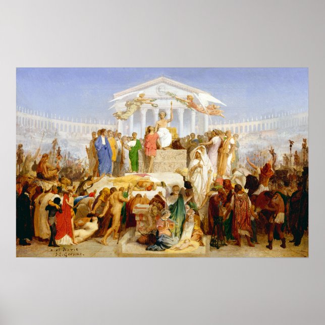 Affiche Jean-Léon Gérôme L'âge d'Auguste (Devant)