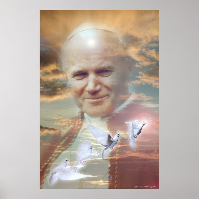 Affiche Jean-Paul II par Gregory Gallo (Devant)