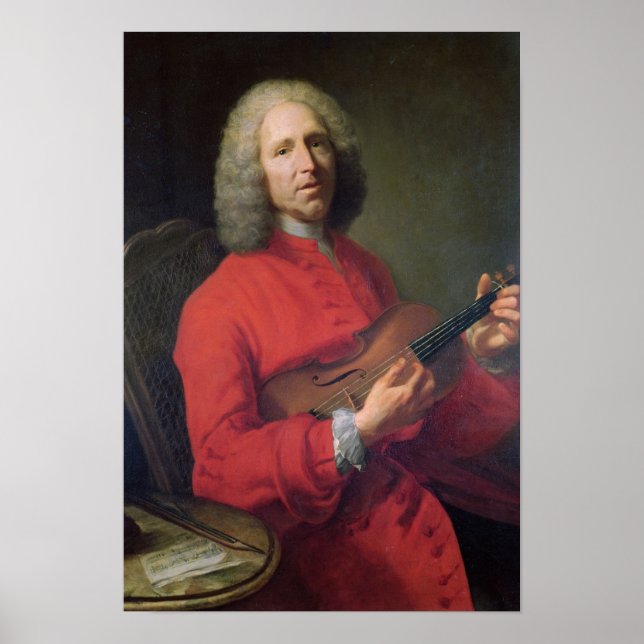 Affiche Jean-Philippe Rameau avec un violon (Devant)