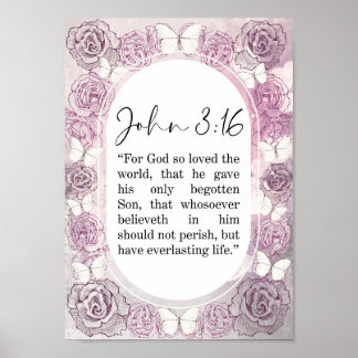 Affiche Jean Verset de la Bible WallArt
