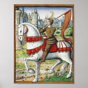 Affiche Jeanne d'Arc à cheval