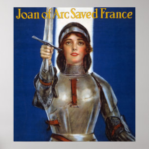 Affiche Jeanne d'Arc Héroïne Française Chevalier Héroïne N