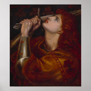 Affiche Jeanne d'Arc par Dante Gabriel Rossetti