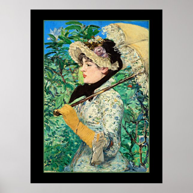 Affiche Jeanne Spring, célèbre peinture Edouard Manet (Devant)