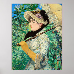 Affiche Jeanne Spring, célèbre peinture Edouard Manet