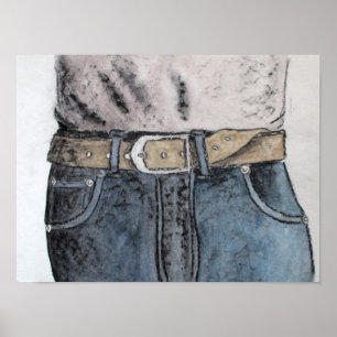 Affiche Jeans bleus