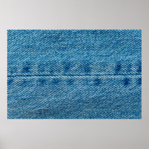 Affiche Jeans fermez arrière - plan. Dénim couture. Bleu f