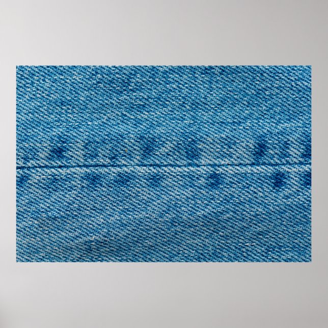 Affiche Jeans fermez arrière - plan. Dénim couture. Bleu f (Devant)