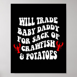 Affiche J'échangerai mon par papa Mardi Gras Louisiana Car