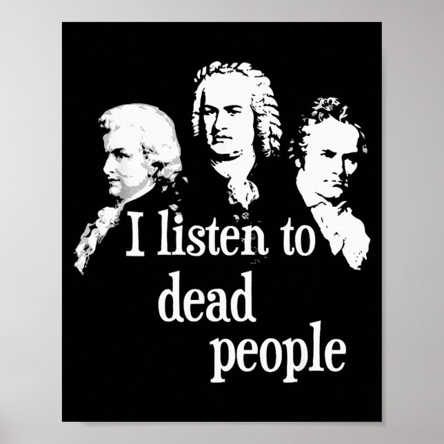 Affiche J'écoute des personnes mortes - Enseignant en musi (Devant)