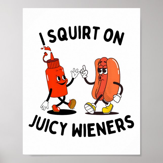 Affiche J'Écris Sur Des Épouses Juteuses Drôle Chien Chaud (Devant)