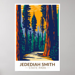 Affiche Jedediah Smith Redwoods State Park Californie