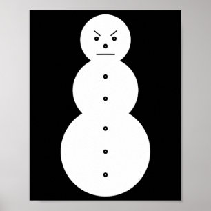 Affiche Jeezy Snowman - Bonhomme de neige en colère Hiphop