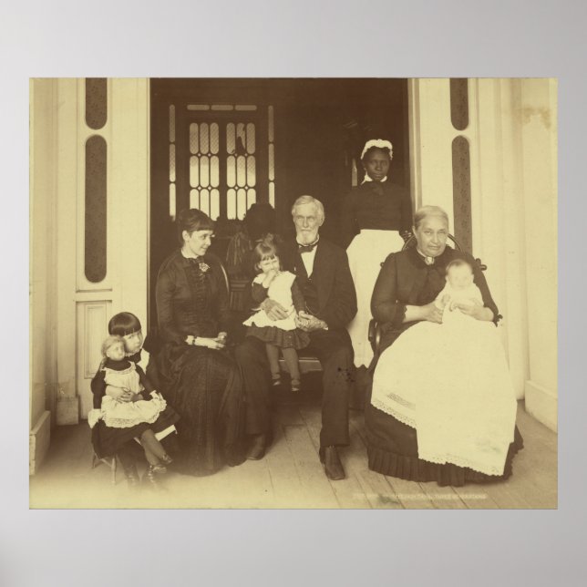 Affiche Jefferson Davis et trois générations par E. Wilson (Devant)