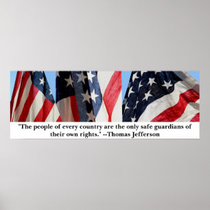 Affiche Jefferson et le drapeau