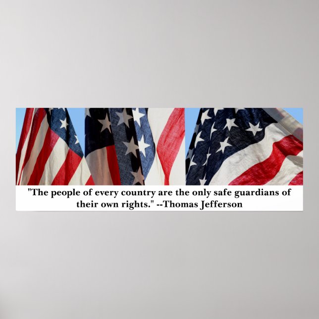 Affiche Jefferson et le drapeau (Devant)