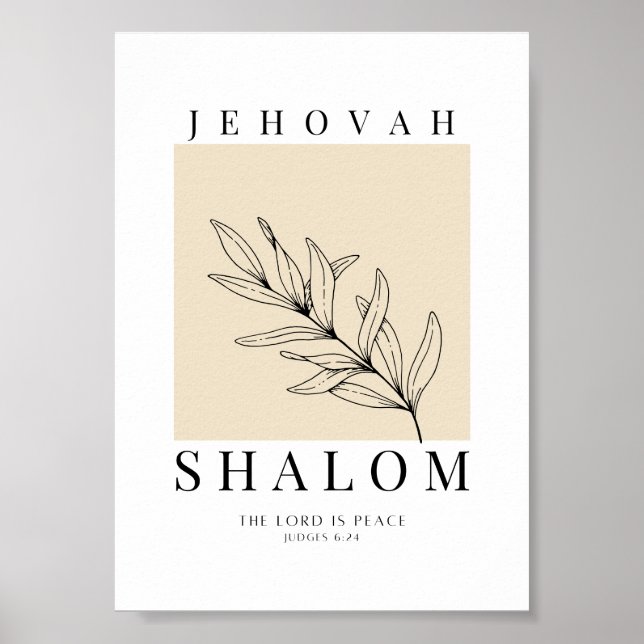 Affiche Jehovah Shalom imprimable (Devant)