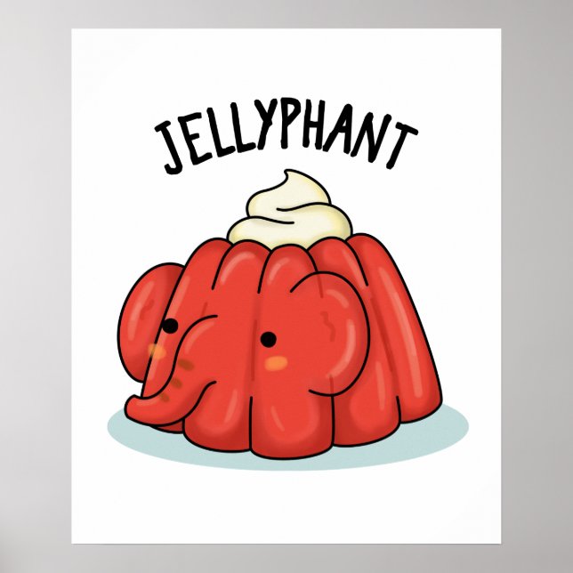 Affiche Jellyphant Funny Elephant Jelly Pun (Devant)
