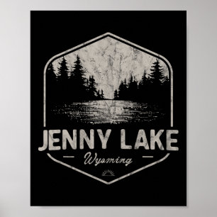 Affiche Jenny Lake Wyoming Plein air Vintage