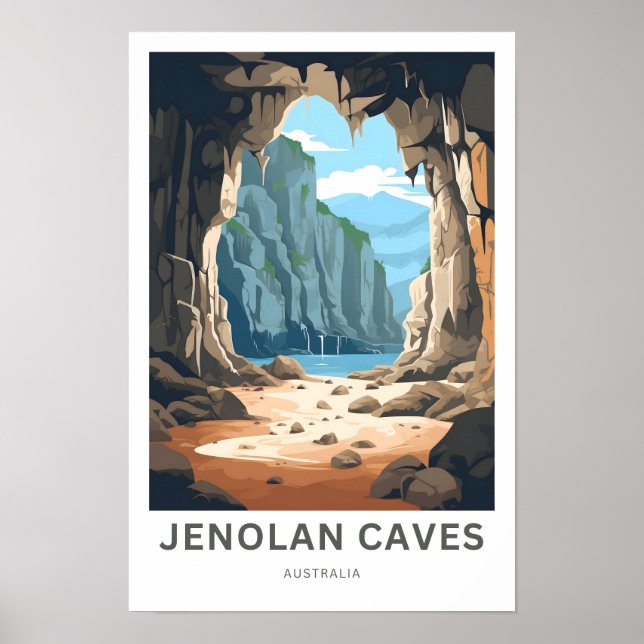 Affiche Jenolan Caves Australie Travel Print (Devant)