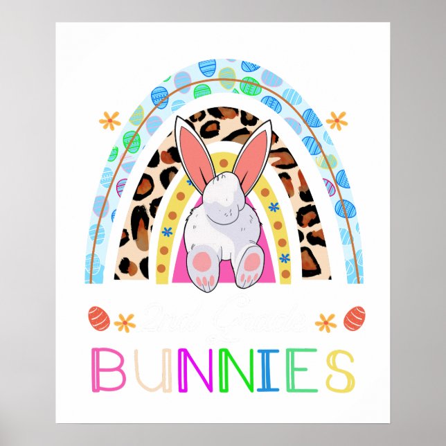 Affiche j'enseigne aux plus mignons lapins de 2e année arc (Devant)