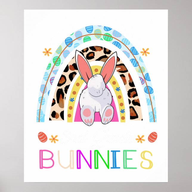 Affiche j'enseigne aux plus mignons lapins de 3e année arc (Devant)