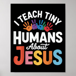 Affiche J'enseigne aux tout-petits au sujet de Jésus