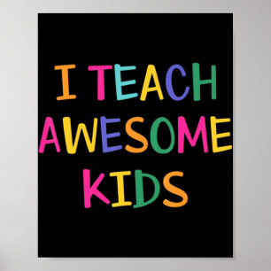 Affiche J'Enseigne Awesome Enfants Enseignant Autisme
