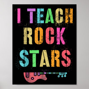 Affiche J'enseigne l'ambiance des groupes de rockstars Pro