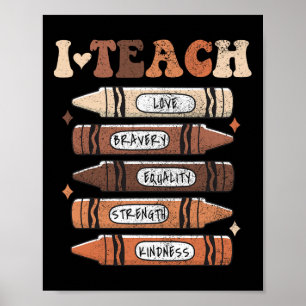 Affiche J'enseigne le Mois de l'histoire des Noirs Profess