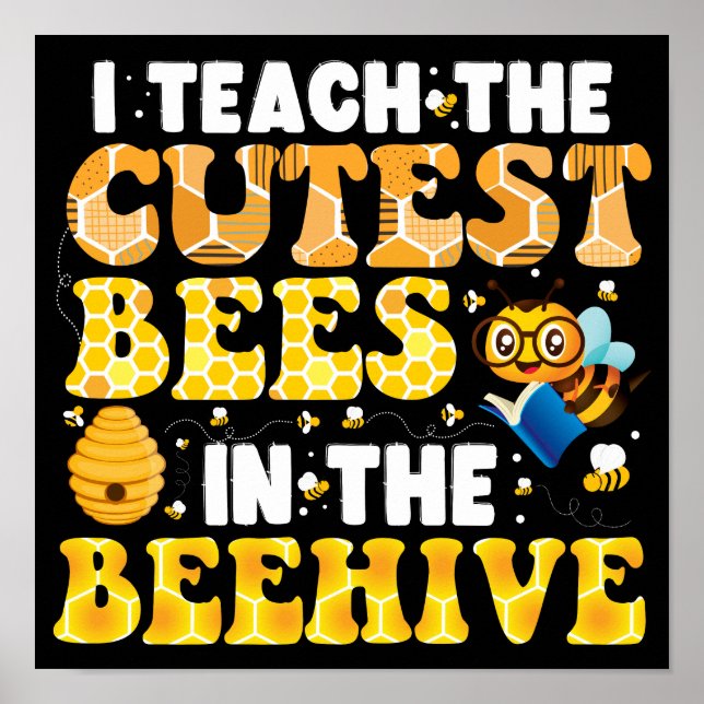 Affiche J'Enseigne Les Abeilles Les Plus Cuttes Dans L'Ens (Devant)