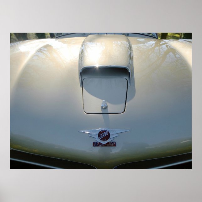 Affiche Jensen CV8,vintage British Sports Tourer. (Devant)