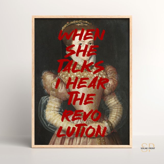 Affiche J'entends la citation de peinture de la Renaissanc (Créateur téléchargé)