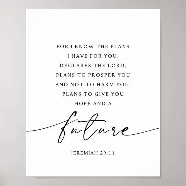 Affiche Jeremiah 29:11 For I know the plans (Devant)