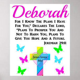 AFFICHE JEREMIAH 29:11 JESUS LOVES ME PERSONALIZED