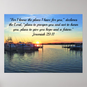 AFFICHE JEREMIAH 29:11 PRÉVOIT UNE SCRIPTURE FUTURE