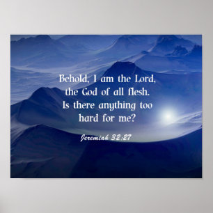 Affiche Jeremiah 32:27, scripture
