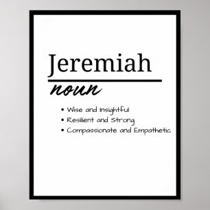 Affiche Jeremiah, Garçon Personnalisé Nom Définition
