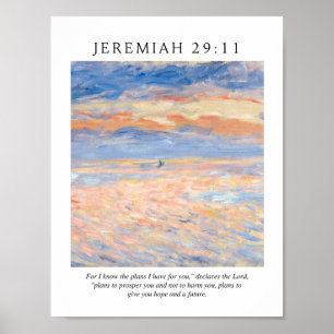 Affiche Jérémie 29:11 Car je connais les projets que j'ai