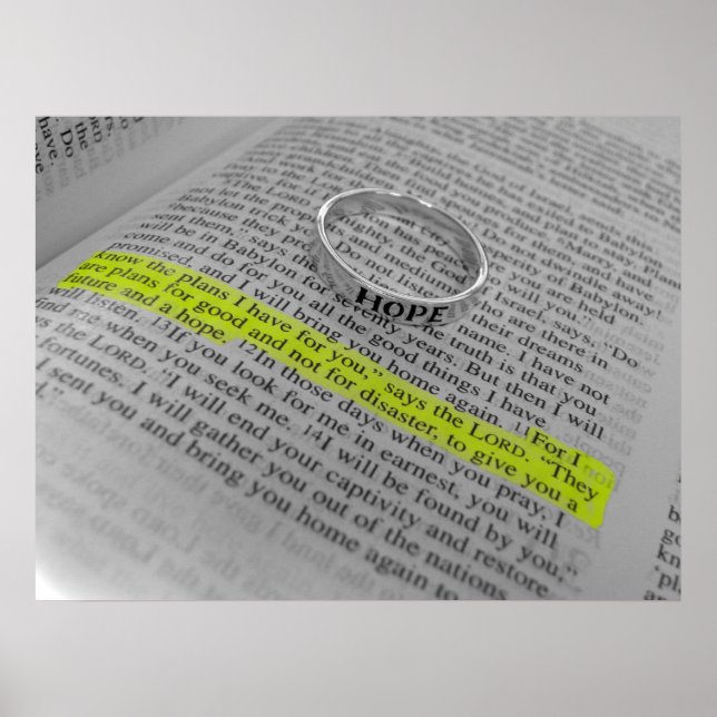 Affiche Jérémie 29:11 - Espoir (Devant)