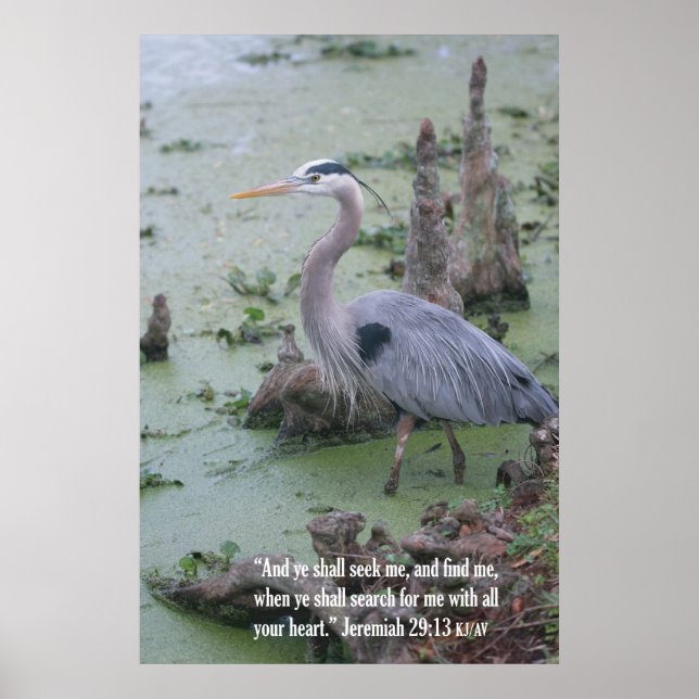 Affiche Jérémie 29:13 Écriture Imprimer (Devant)