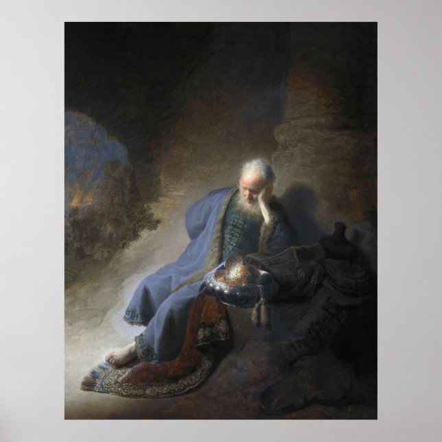 Affiche Jérémie Destruction Jérusalem Bible Rembrandt (Devant)