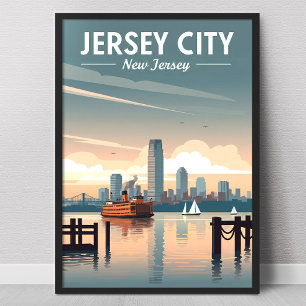 Affiche Jersey City New Jersey vintage