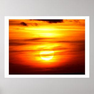 Affiche Jersey coucher de soleil d'automne