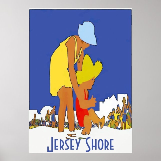 Affiche Jersey Shore Beach Style Vintage (Devant)