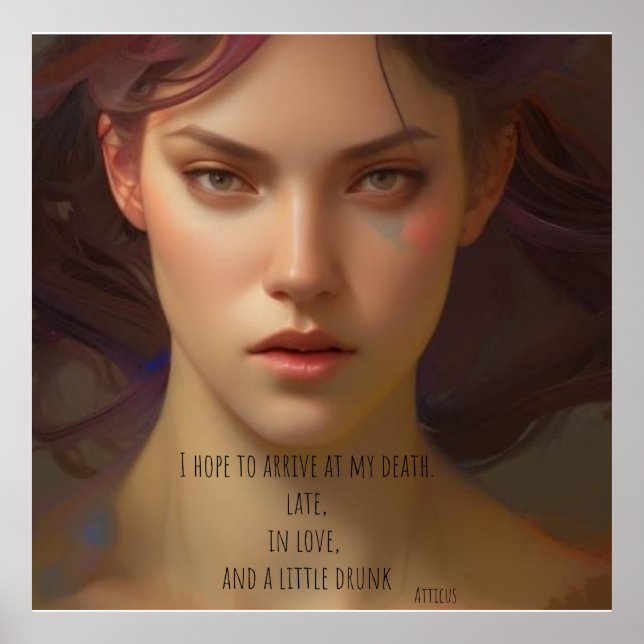 Affiche J'espère arriver à ma mort tard, amoureux (Devant)