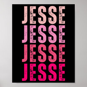 Affiche Jesse Nom personnalisé I Love Jesse Vintage