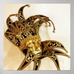 AFFICHE JESTER CARNIVAL MASK